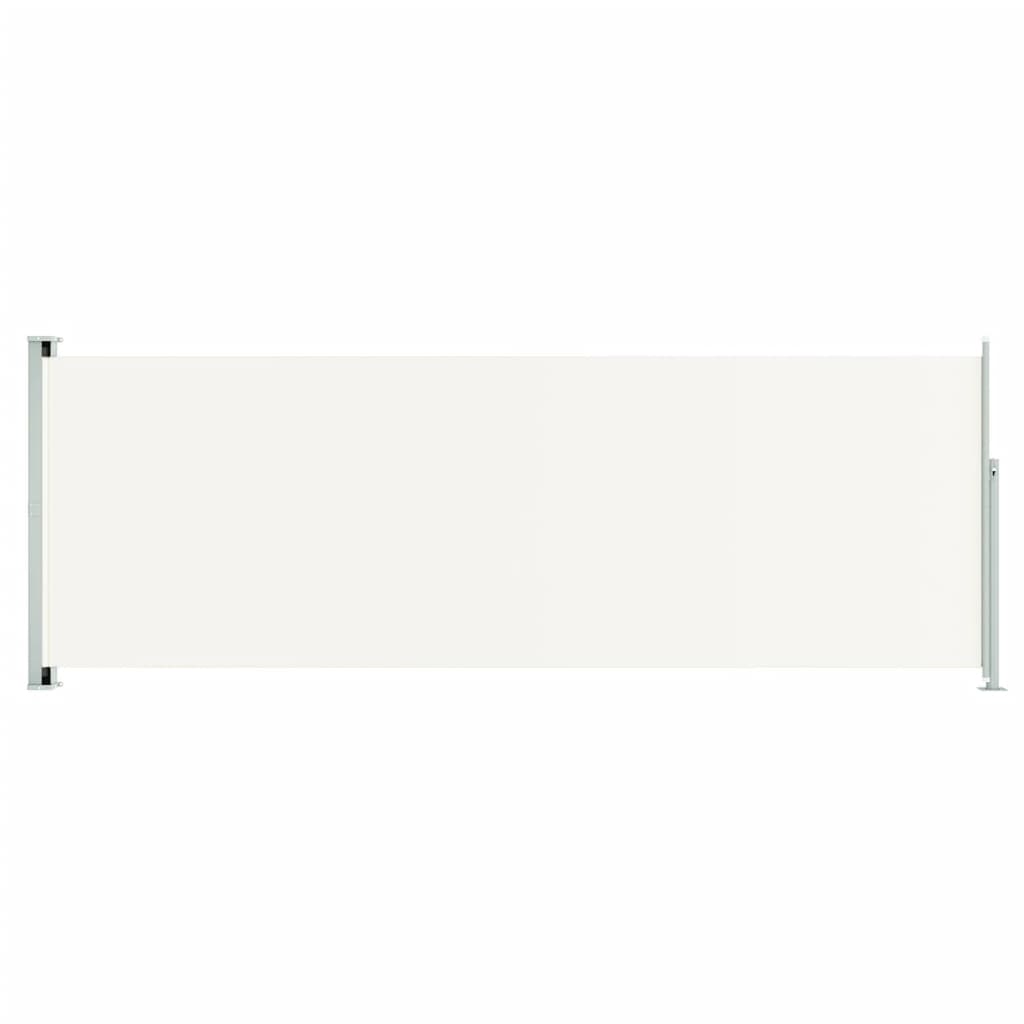 vidaXL krémszínű behúzható oldalsó terasznapellenző 220 x 600 cm