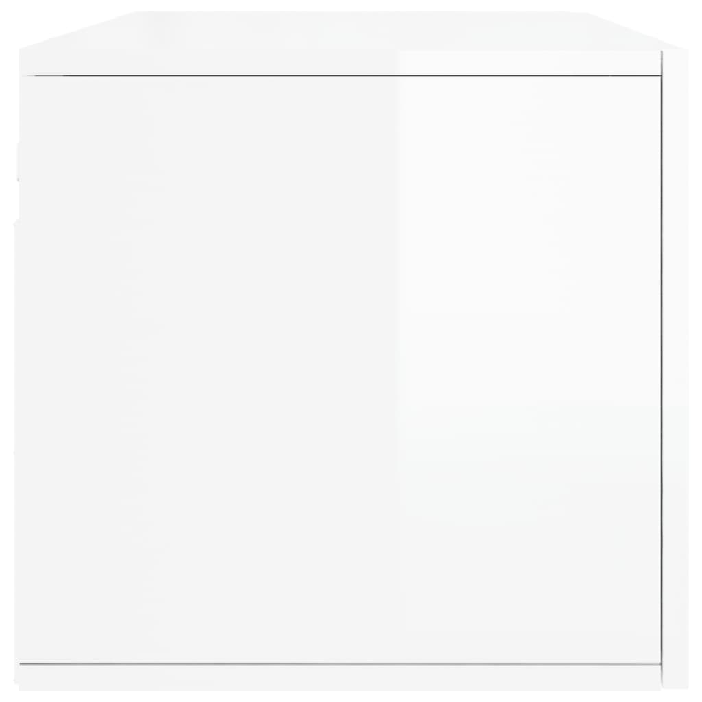 vidaXL magasfényű fehér szerelt fa faliszekrény 100 x 36,5 x 35 cm