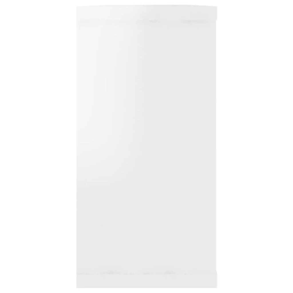 vidaXL 4 db magasfényű fehér forgácslap fali polc 100 x 15 x 30 cm