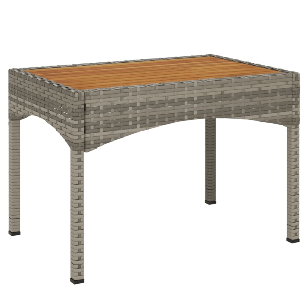 vidaXL 2 db szürke polyrattan dönthető kerti szék asztallal