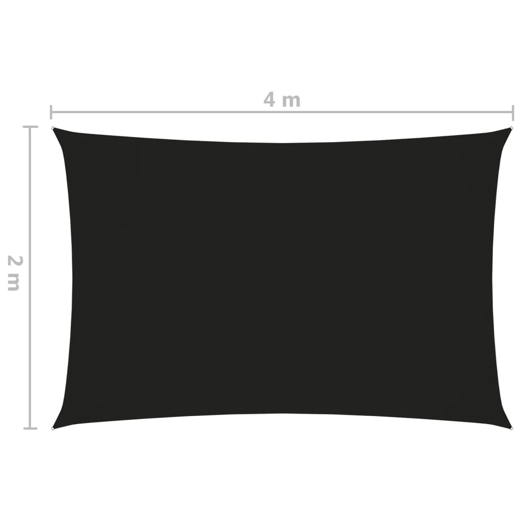 vidaXL fekete téglalap alakú oxford szövet napvitorla 2 x 4 m
