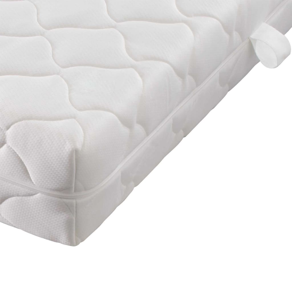 vidaXL fekete műbőr ágy matraccal 180 x 200 cm