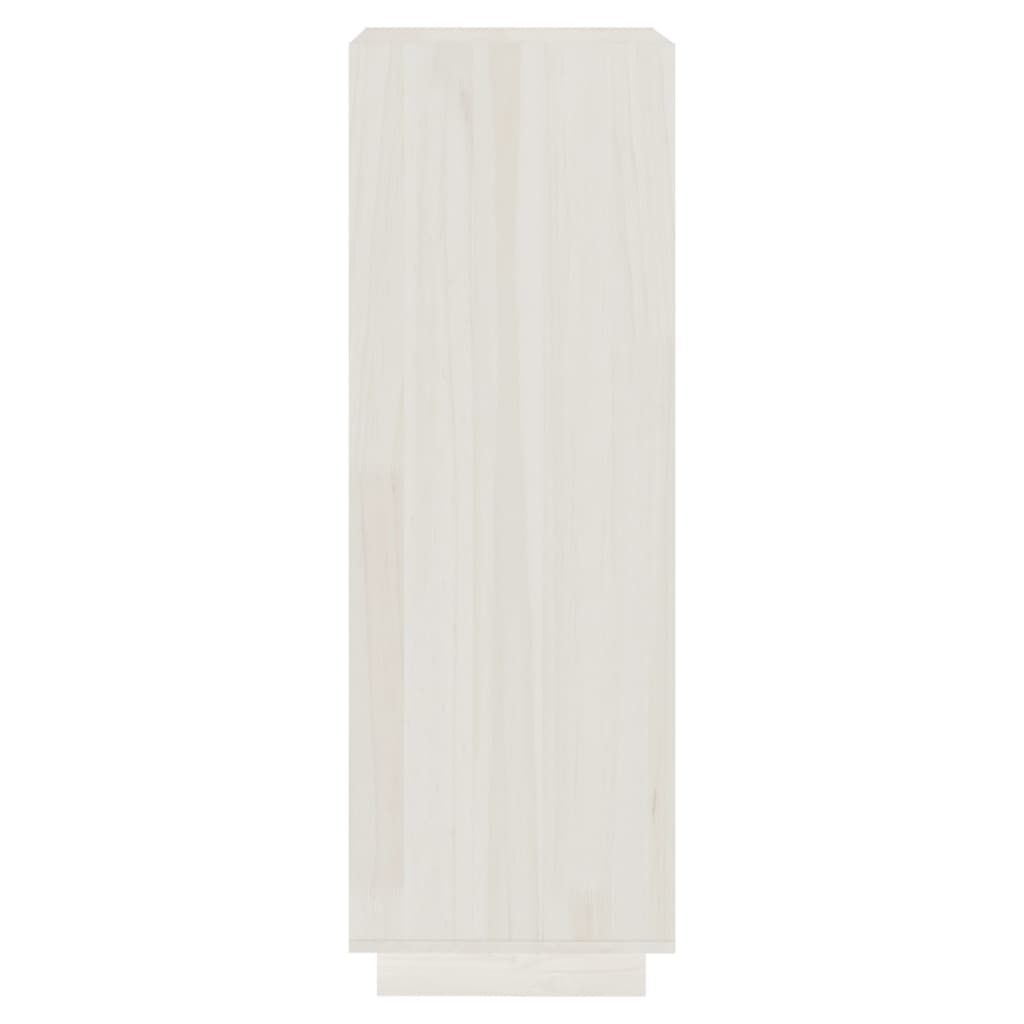 vidaXL fehér tömör fenyőfa könyvszekrény/térelválasztó 40x35x103 cm