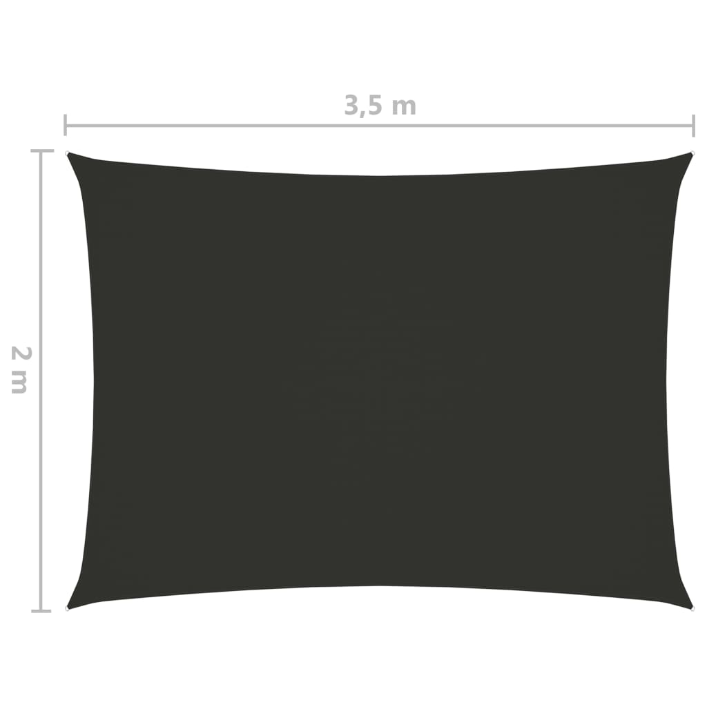 vidaXL antracitszürke téglalap alakú oxford-szövet napvitorla 2x3,5 m