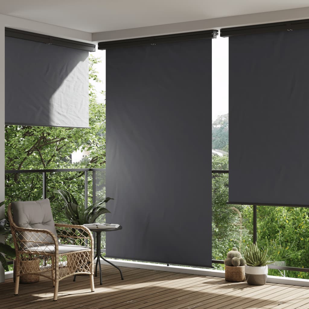 vidaXL fekete erkély oldalnapellenző 165 x 250 cm