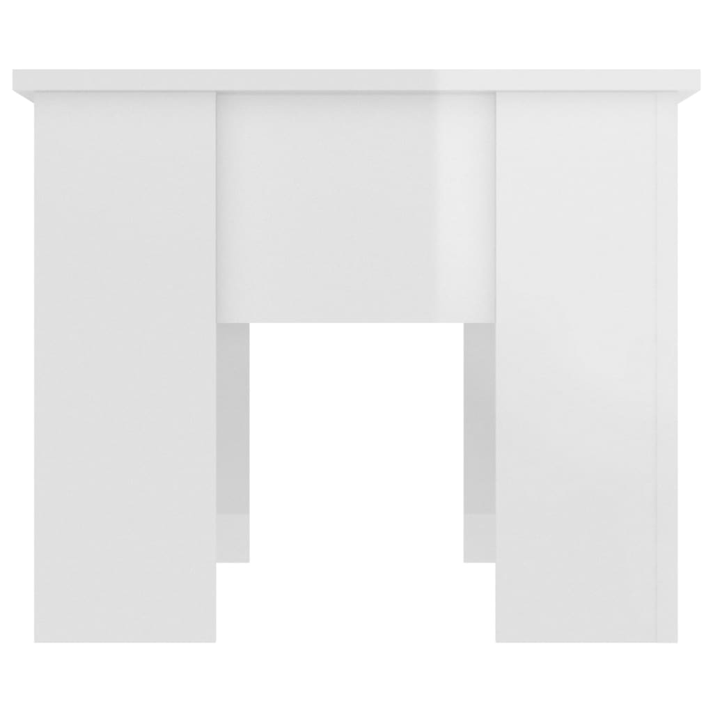 vidaXL magasfényű fehér szerelt fa dohányzóasztal 79x49x41 cm