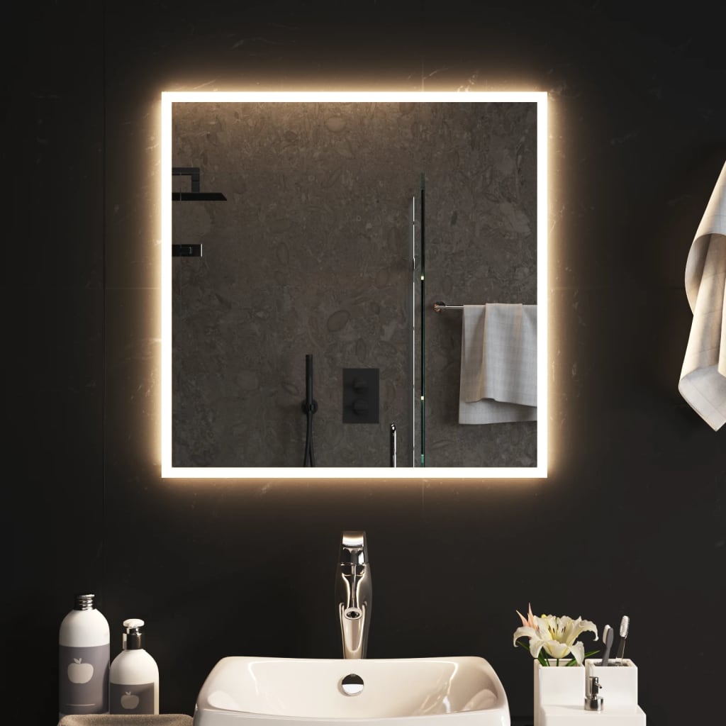 vidaXL LED-es fürdőszobatükör 60x60 cm