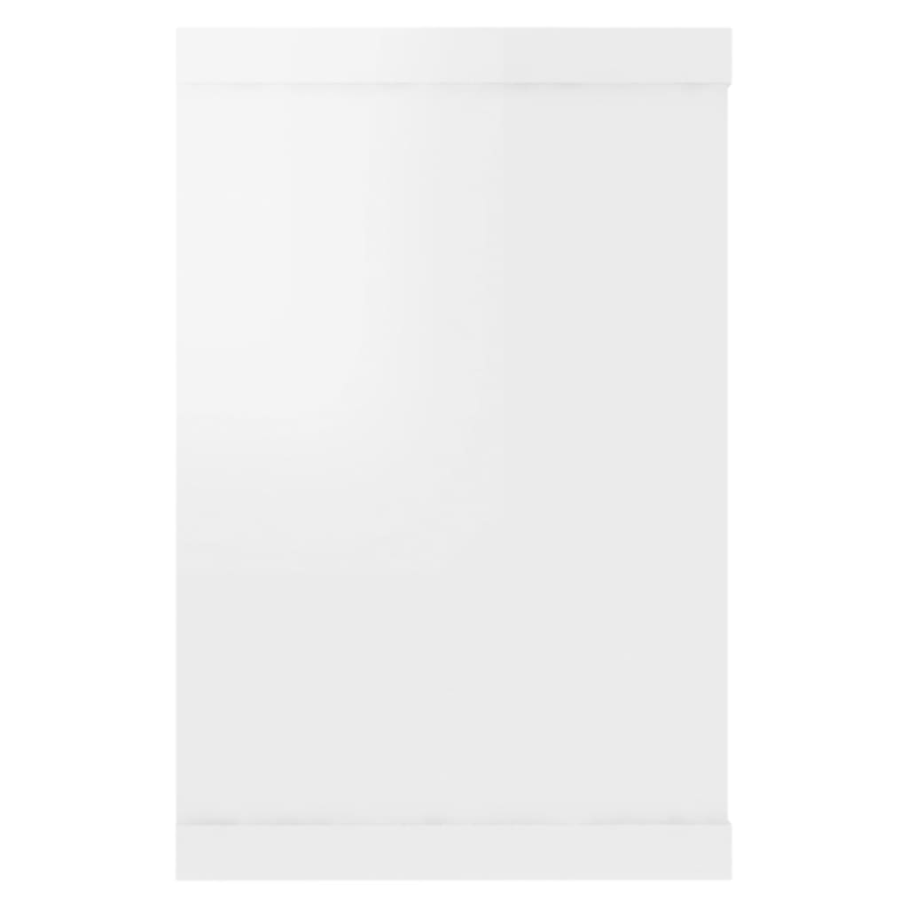 vidaXL 4 db magasfényű fehér forgácslap fali kockapolc 60x15x23 cm