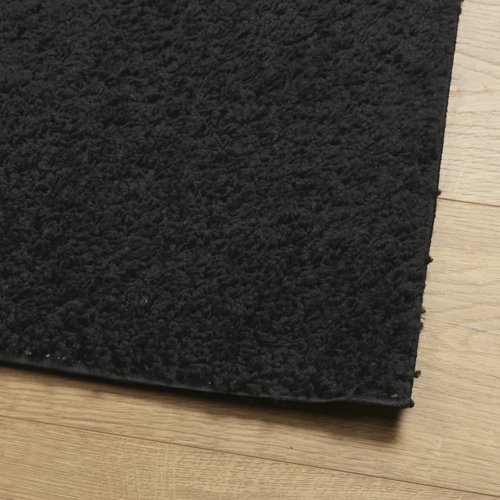 vidaXL PAMPLONA fekete magas szálú bolyhos modern szőnyeg 60 x 110 cm