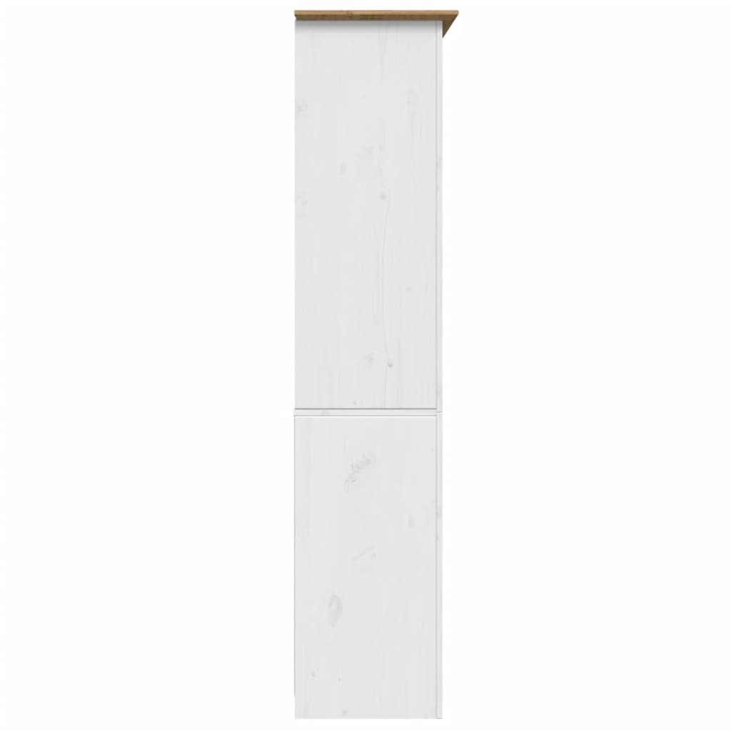 vidaXL BODO fehér és barna tömör fenyőfa könyvespolc 80 x 40 x 172 cm