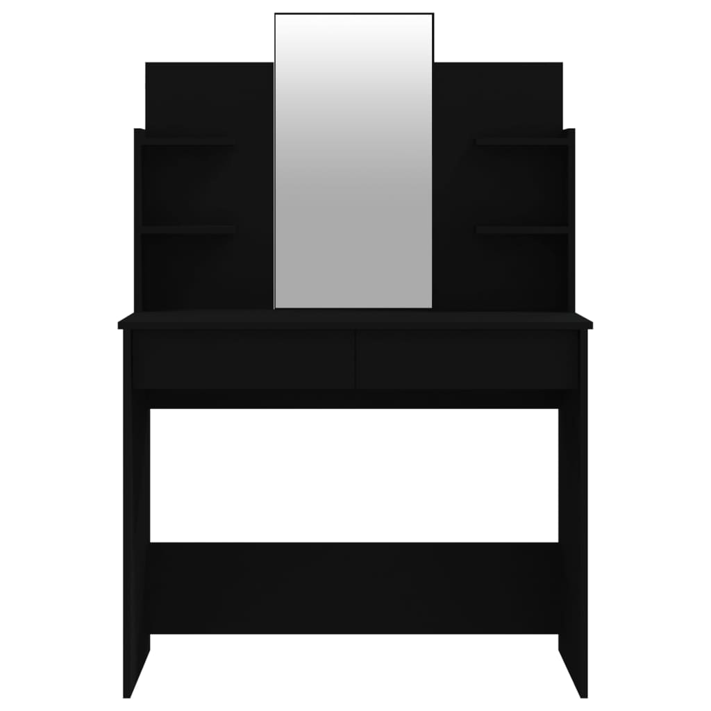 vidaXL fekete fésülködőasztal szett 96 x 40 x 142 cm