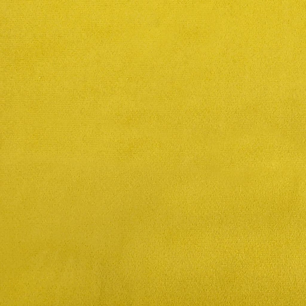 vidaXL 2 részes sárga bársony ülőgarnitúra párnákkal