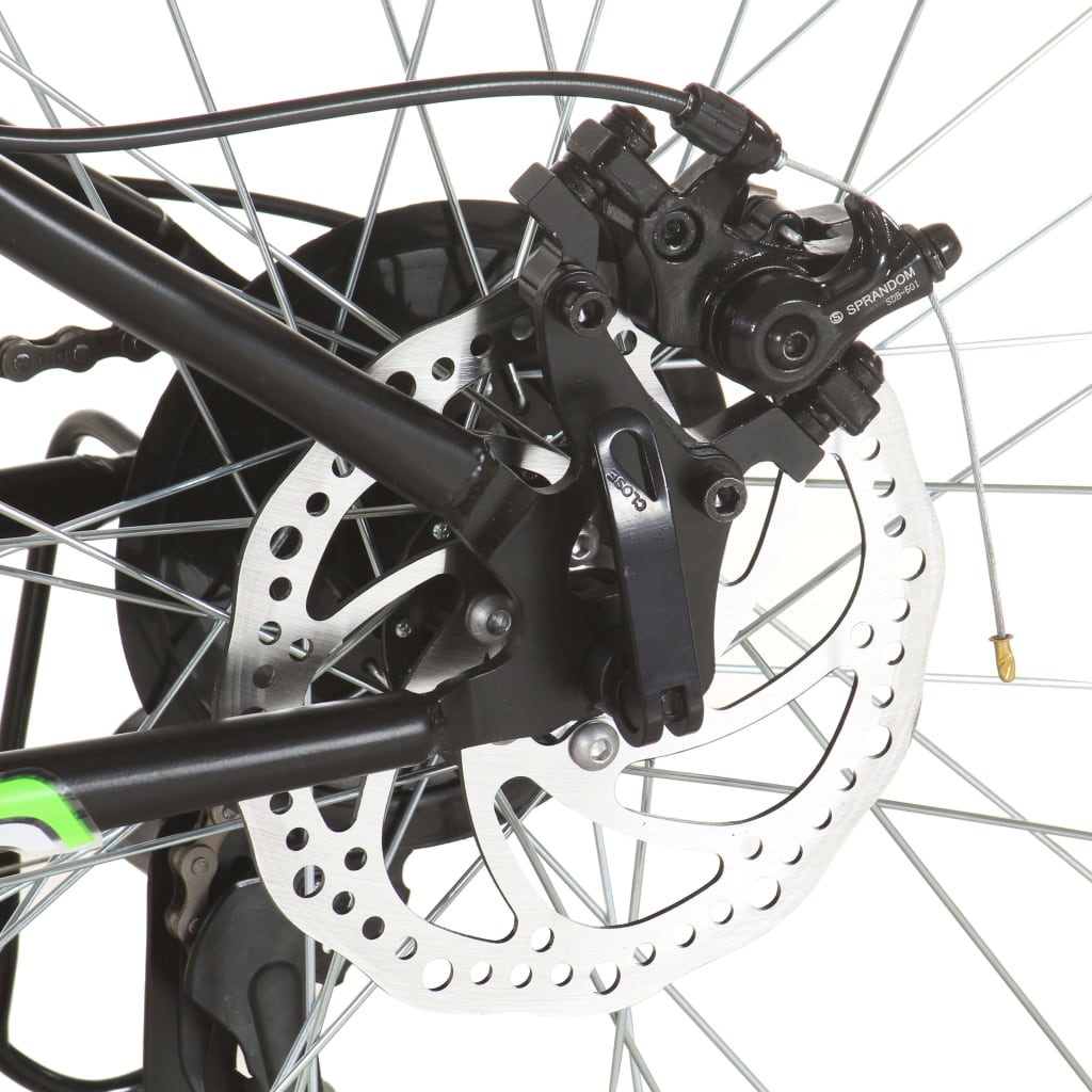vidaXL 21 sebességes fekete mountain bike 26 hüvelykes kerékkel 46 cm