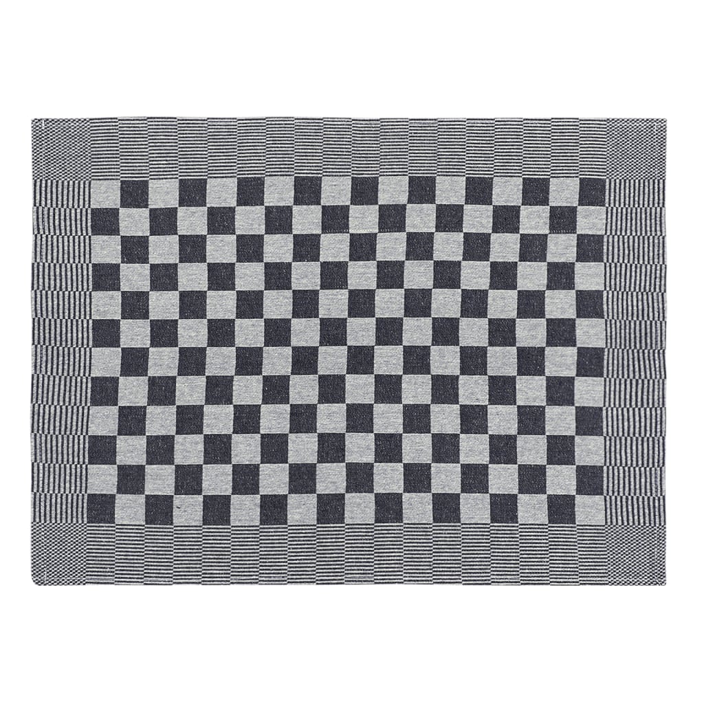 vidaXL 10 db fekete-fehér pamut konyhai törölköző 50 x 70 cm