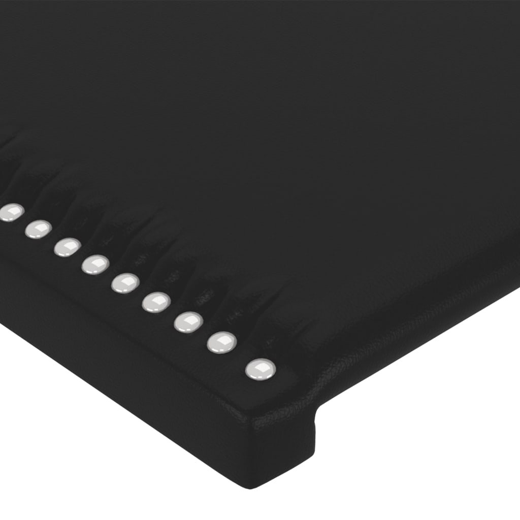 vidaXL fekete műbőr LED-es fejtámla 183x16x118/128 cm