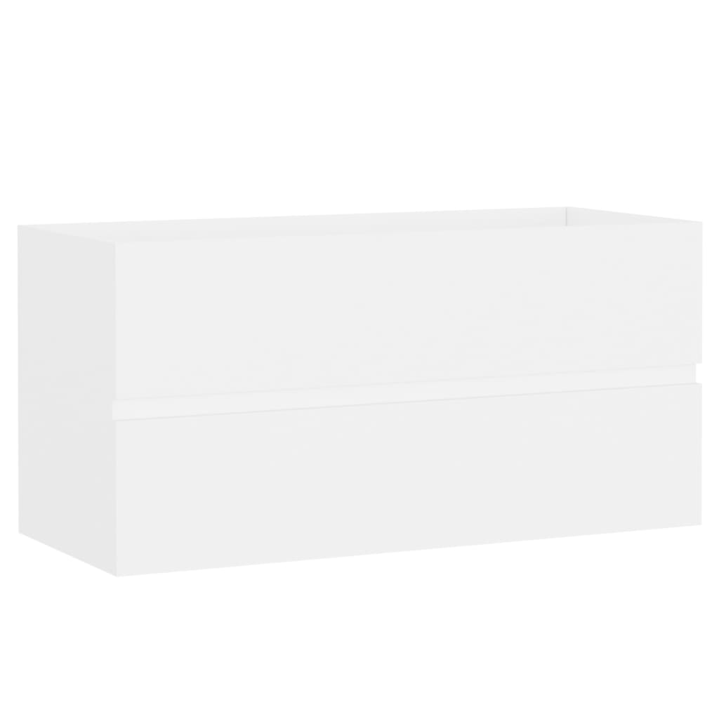 vidaXL fehér forgácslap mosdószekrény 90 x 38,5 x 45 cm