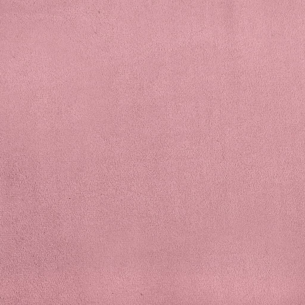 vidaXL rózsaszín bársonypad 108x79x79 cm