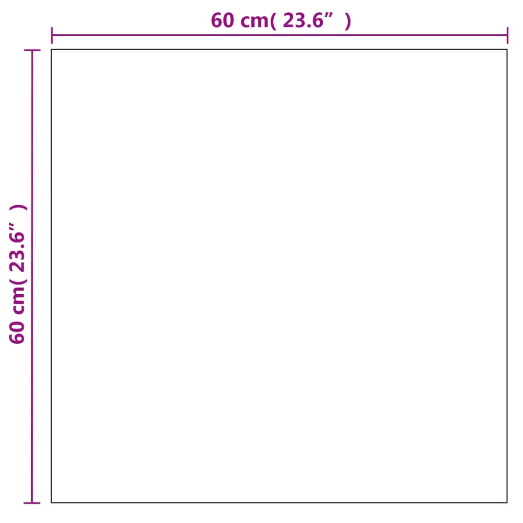 vidaXL négyzet alakú falitükör 60 x 60 cm