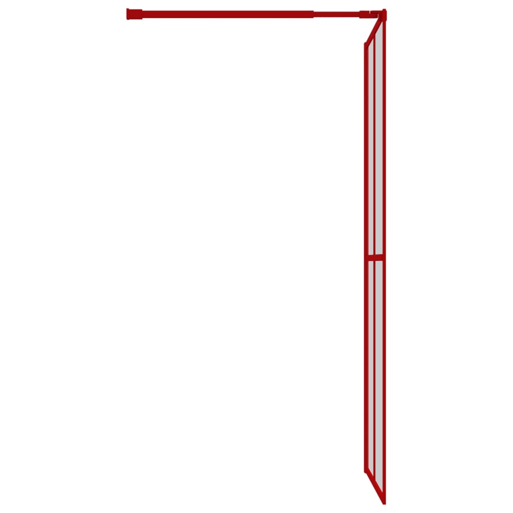 vidaXL piros zuhanyfal átlátszó ESG üveggel 80 x 195 cm