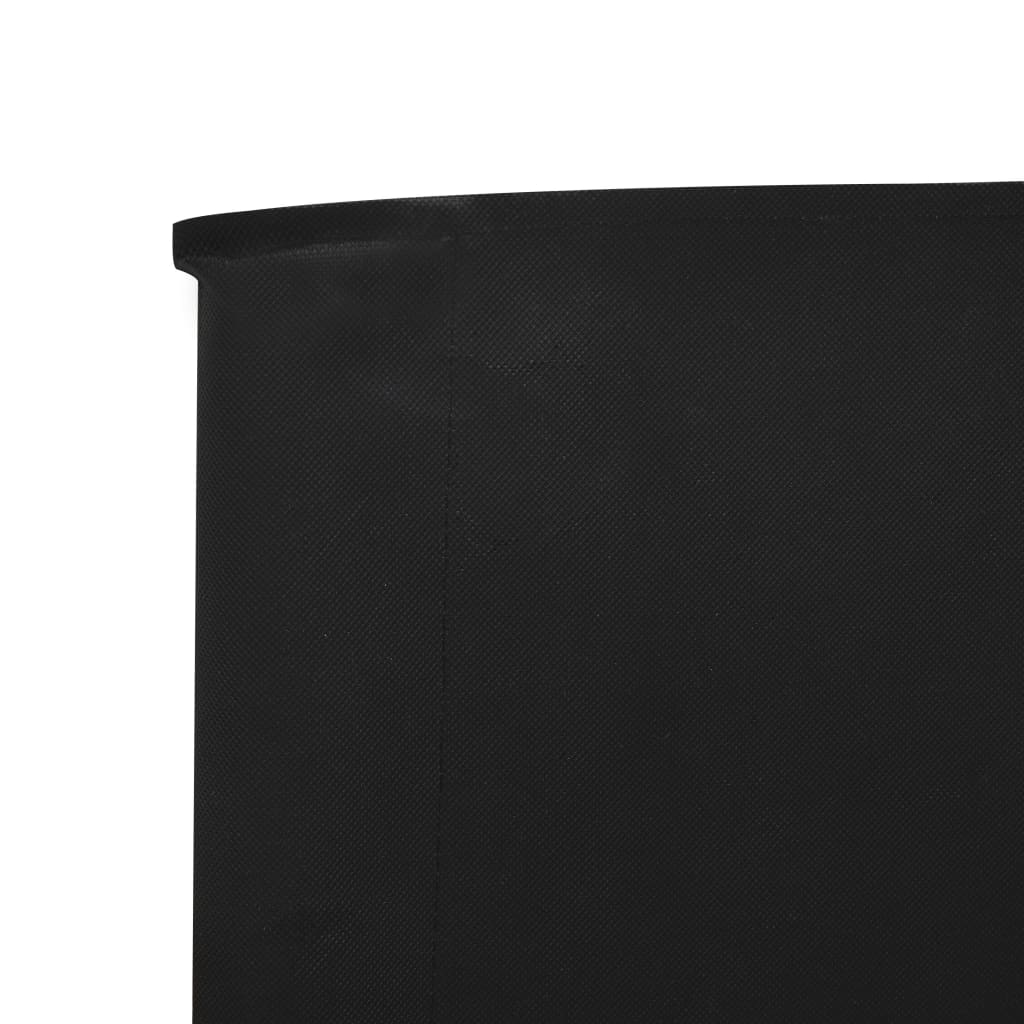 vidaXL fekete 5 paneles szövet szélfogó 600 x 160 cm