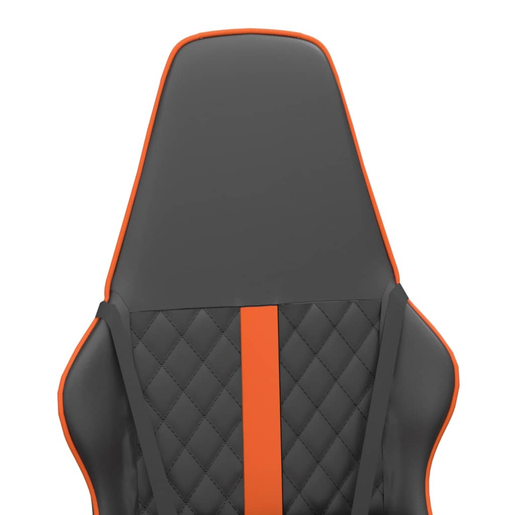 vidaXL fekete és narancssárga műbőr játékszék