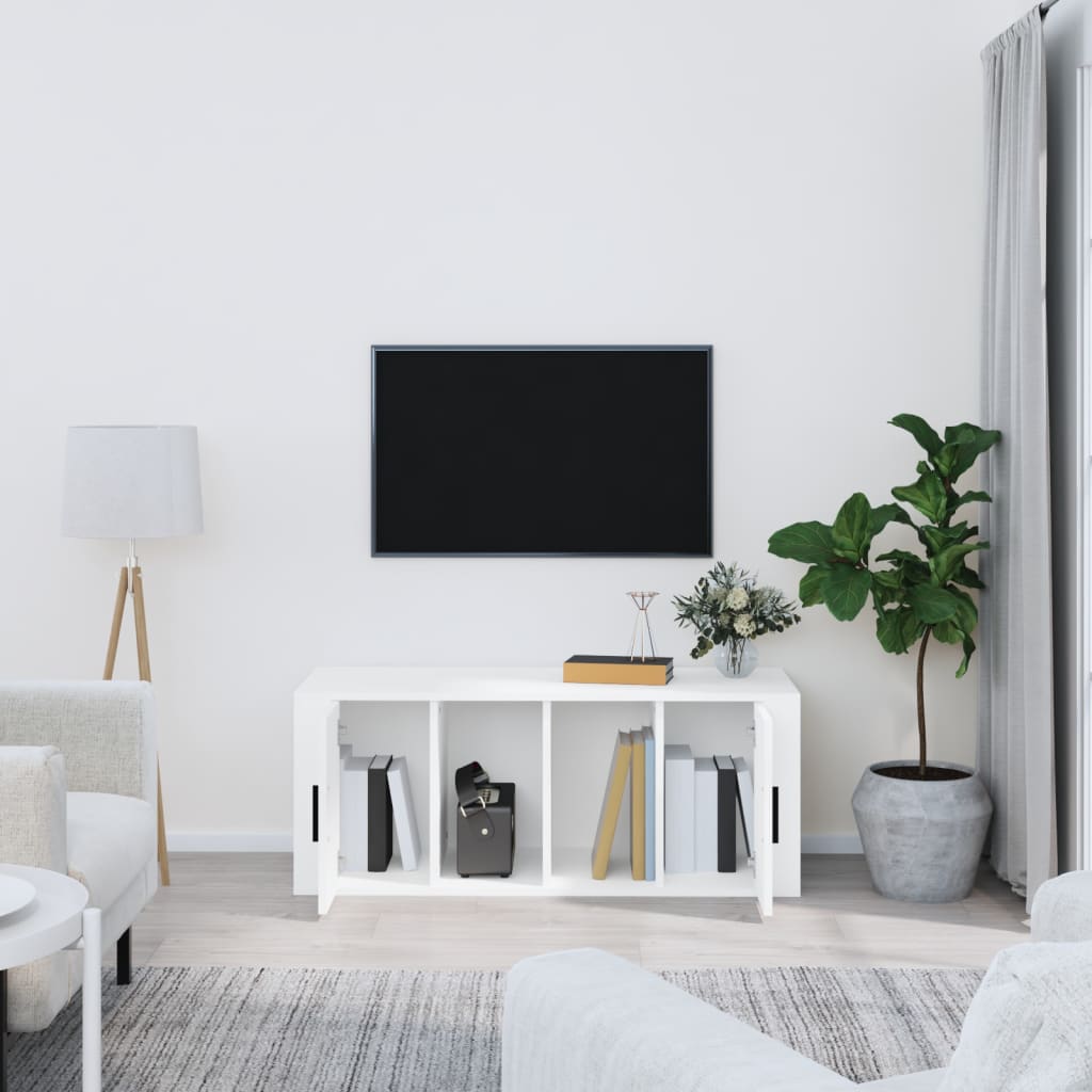 vidaXL fehér szerelt fa TV-szekrény 100 x 35 x 40 cm