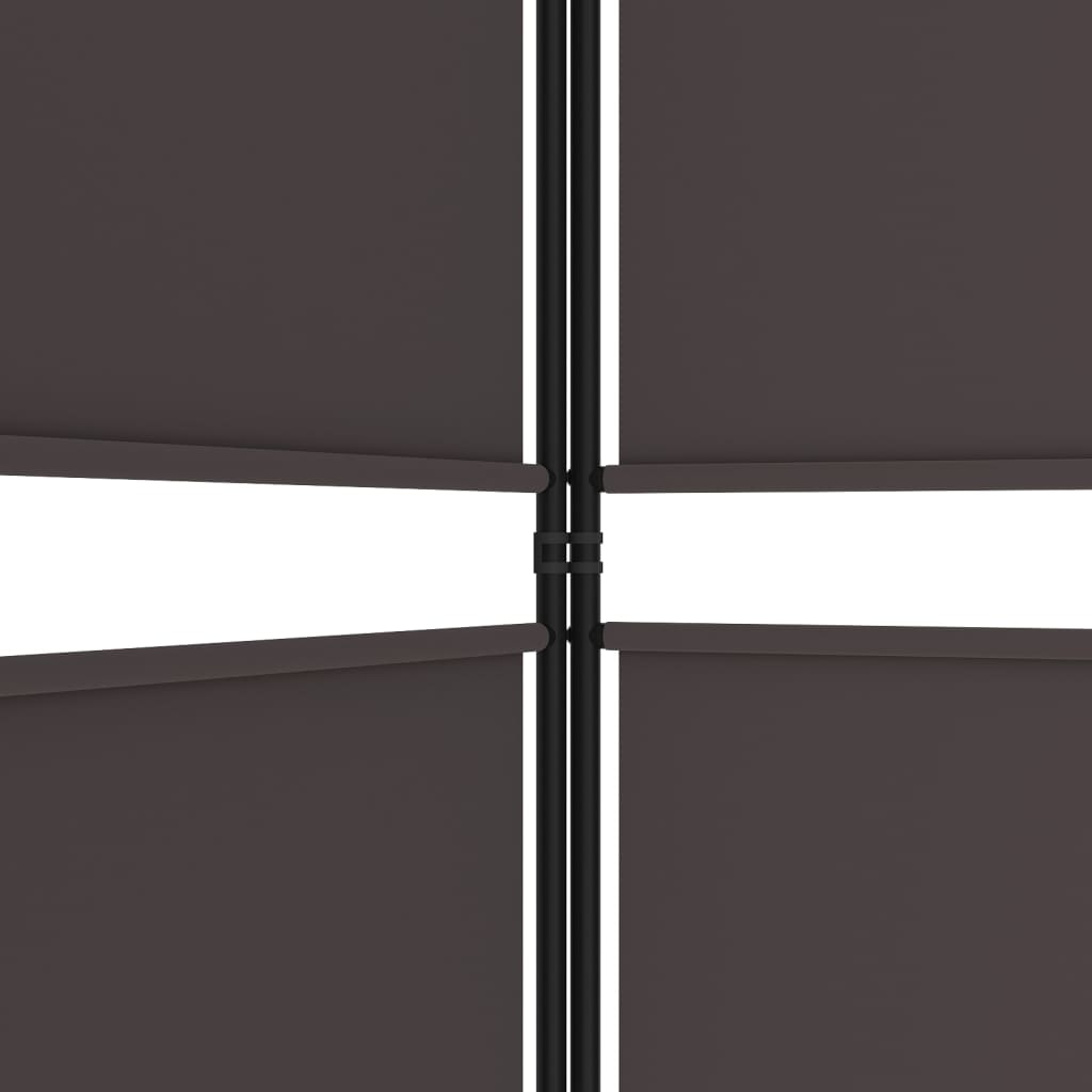 vidaXL 6 paneles barna szövet paraván 300x180 cm