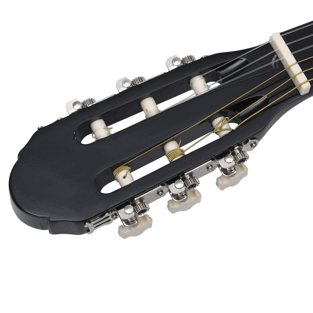 vidaXL fekete klasszikus hársfa gitár kezdőknek 4/4 39"