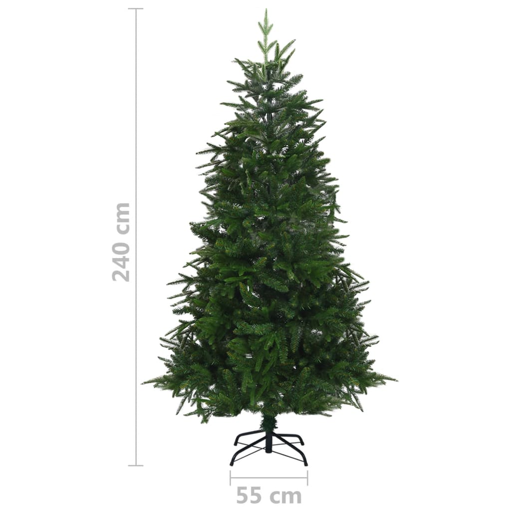 vidaXL zöld PVC és PE műkarácsonyfa LED-del és gömbszettel 240 cm