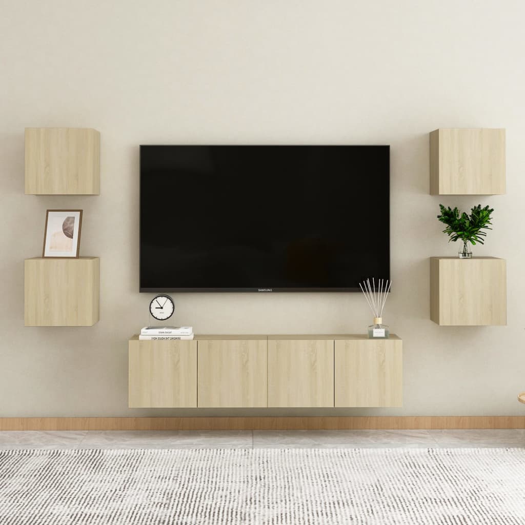vidaXL sonoma-tölgy színű falra szerelhető TV-szekrény 30,5x30x30 cm