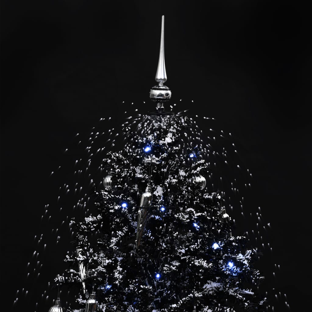vidaXL fekete PVC havazó karácsonyfa ernyő alakú talppal 140 cm