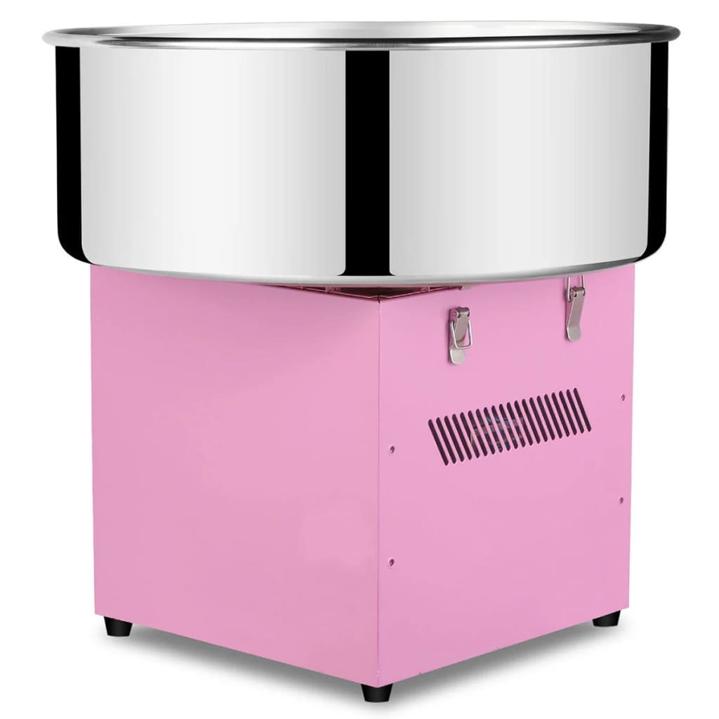 Professzionális rozsdamentes vattacukor készítő gép 1 kW rózsaszín