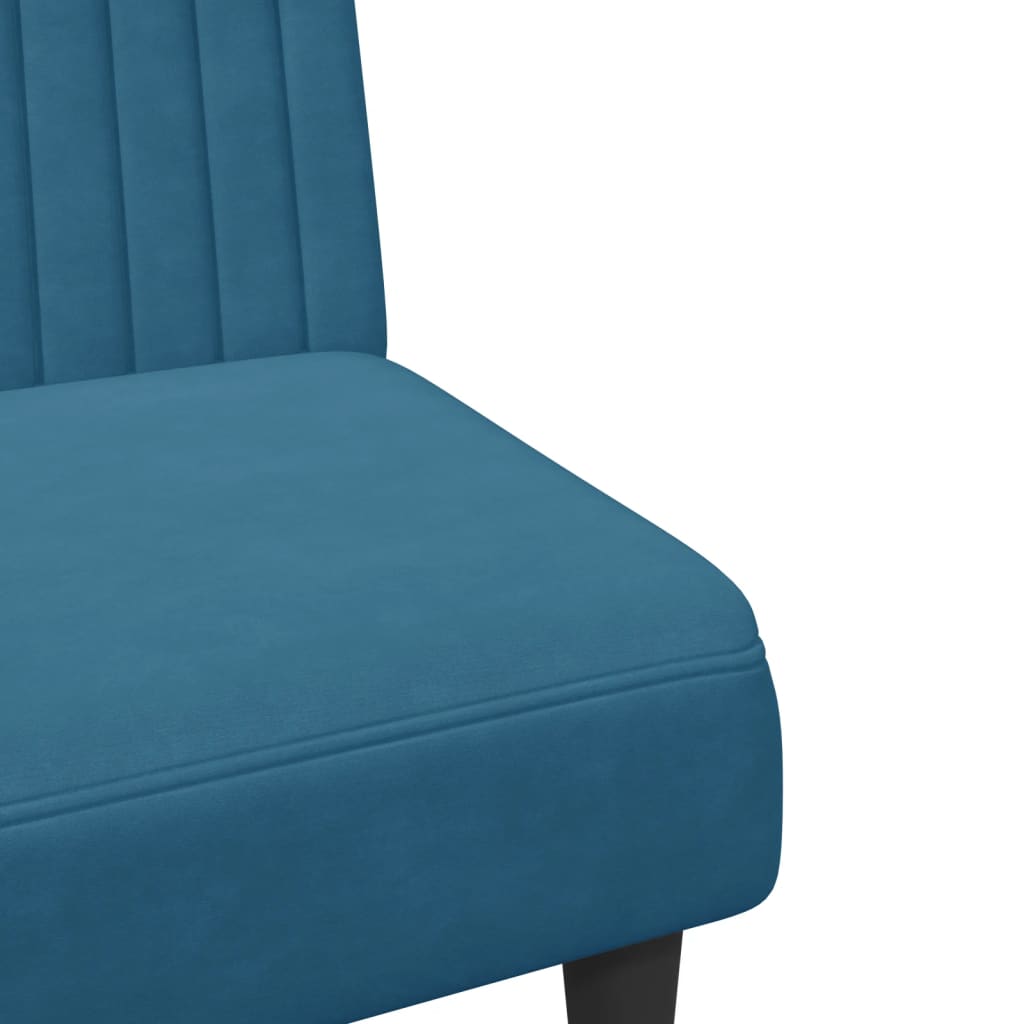 vidaXL 2 részes kék bársony ülőgarnitúra