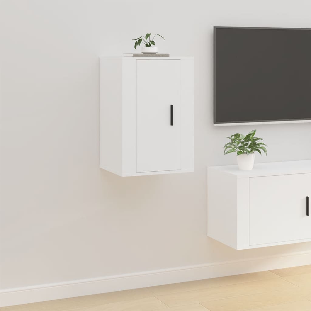 vidaXL 2 db fehér falra szerelhető TV-szekrény 40 x 34,5 x 60 cm
