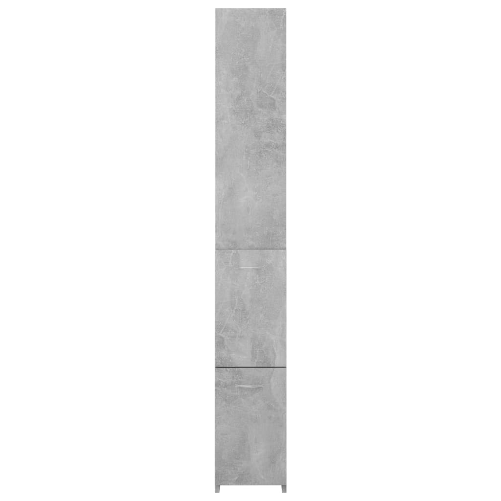 vidaXL betonszürke szerelt fa fürdőszobaszekrény 25x26,5x170 cm