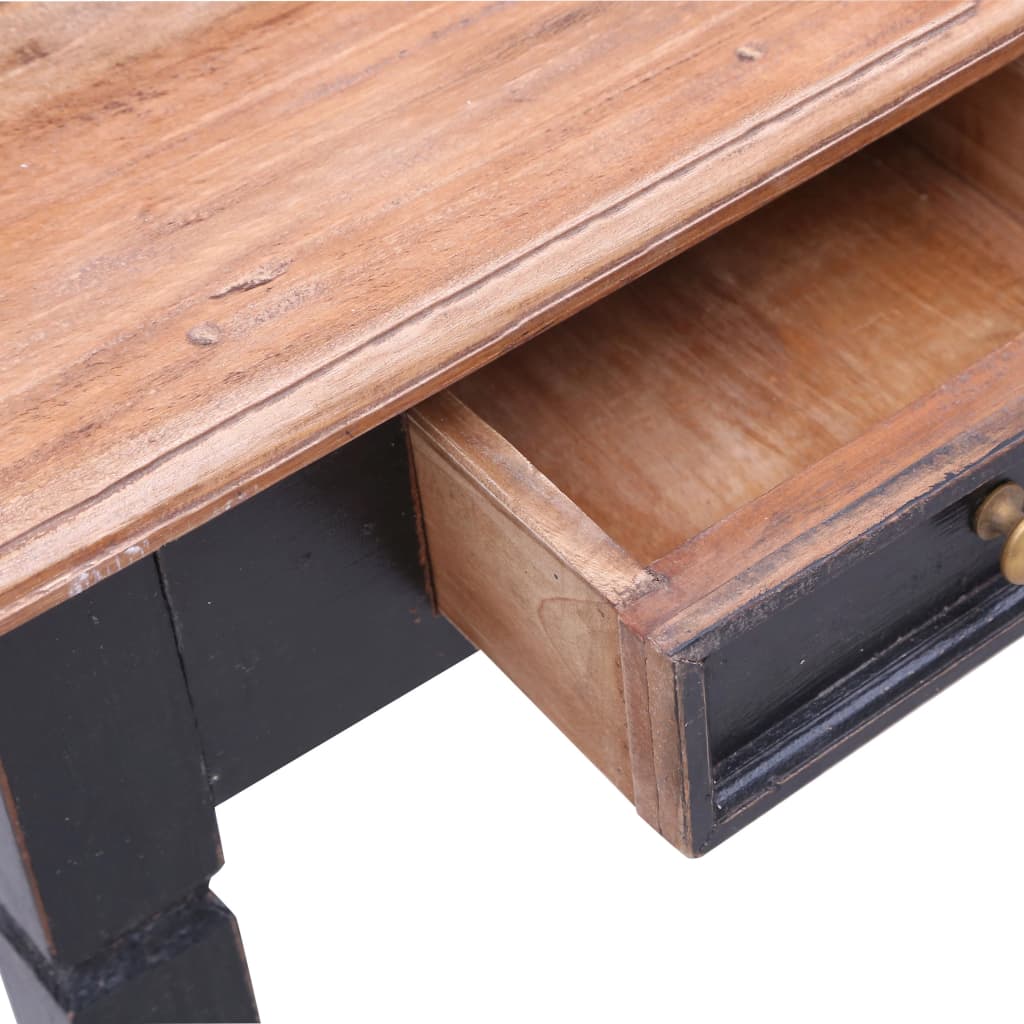 vidaXL fiókos tömör újrahasznosított fa íróasztal 90 x 50 x 101 cm