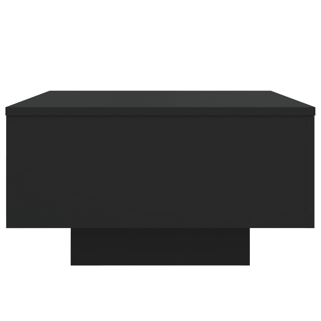 vidaXL fekete dohányzóasztal LED-lámpákkal 55 x 55 x 31 cm