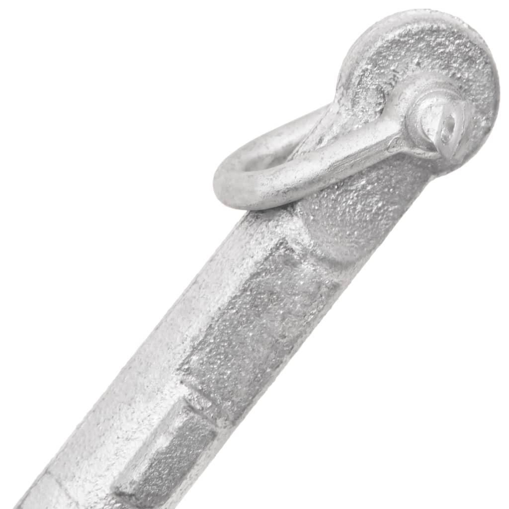 vidaXL ezüst színű összecsukható temperöntvény horgony kötéllel 0,7 kg