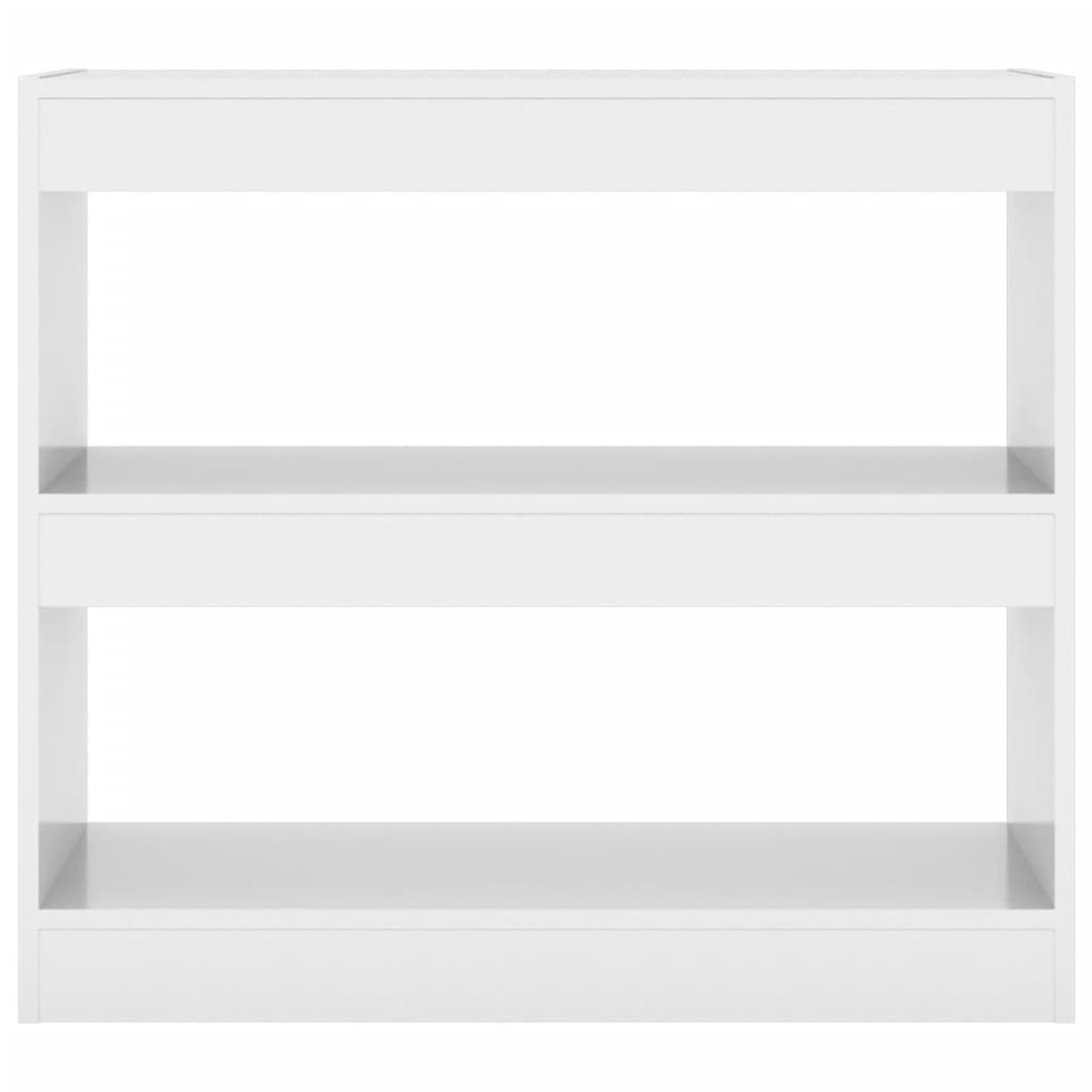 vidaXL magasfényű fehér térelválasztó könyvszekrény 80 x 30 x 72 cm