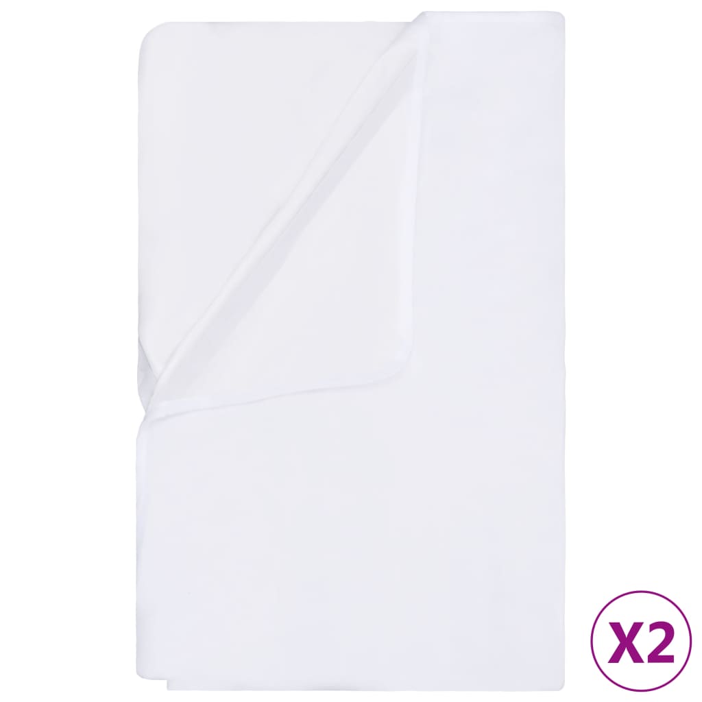 vidaXL 2 darab fehér pamut vízálló matracvédő 60 x 120 cm