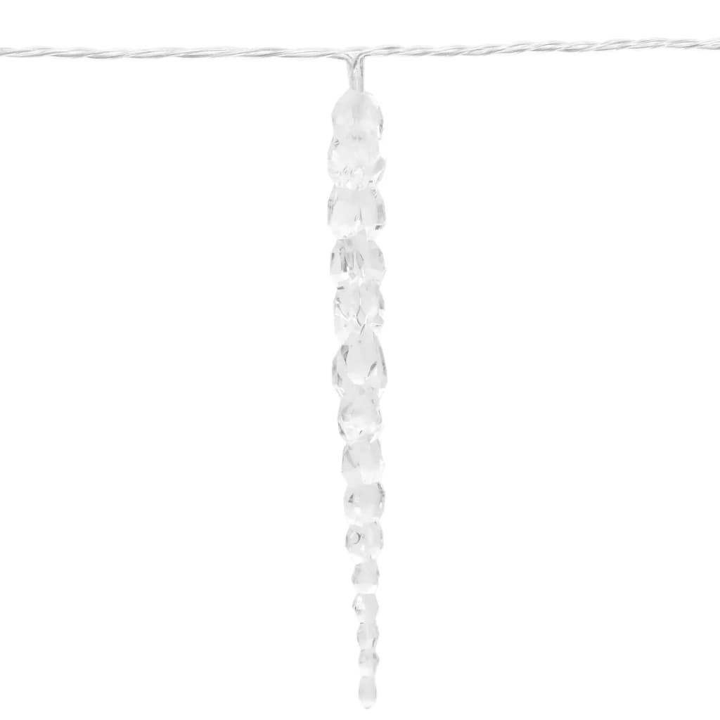vidaXL meleg fehér akril PVC karácsonyi jégcsaplámpa 200 LED-del 20 m