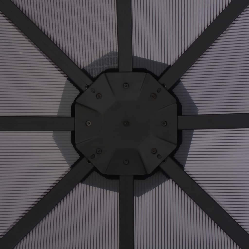 vidaXL fekete pavilon alumínium tetővel 3 x 3 m