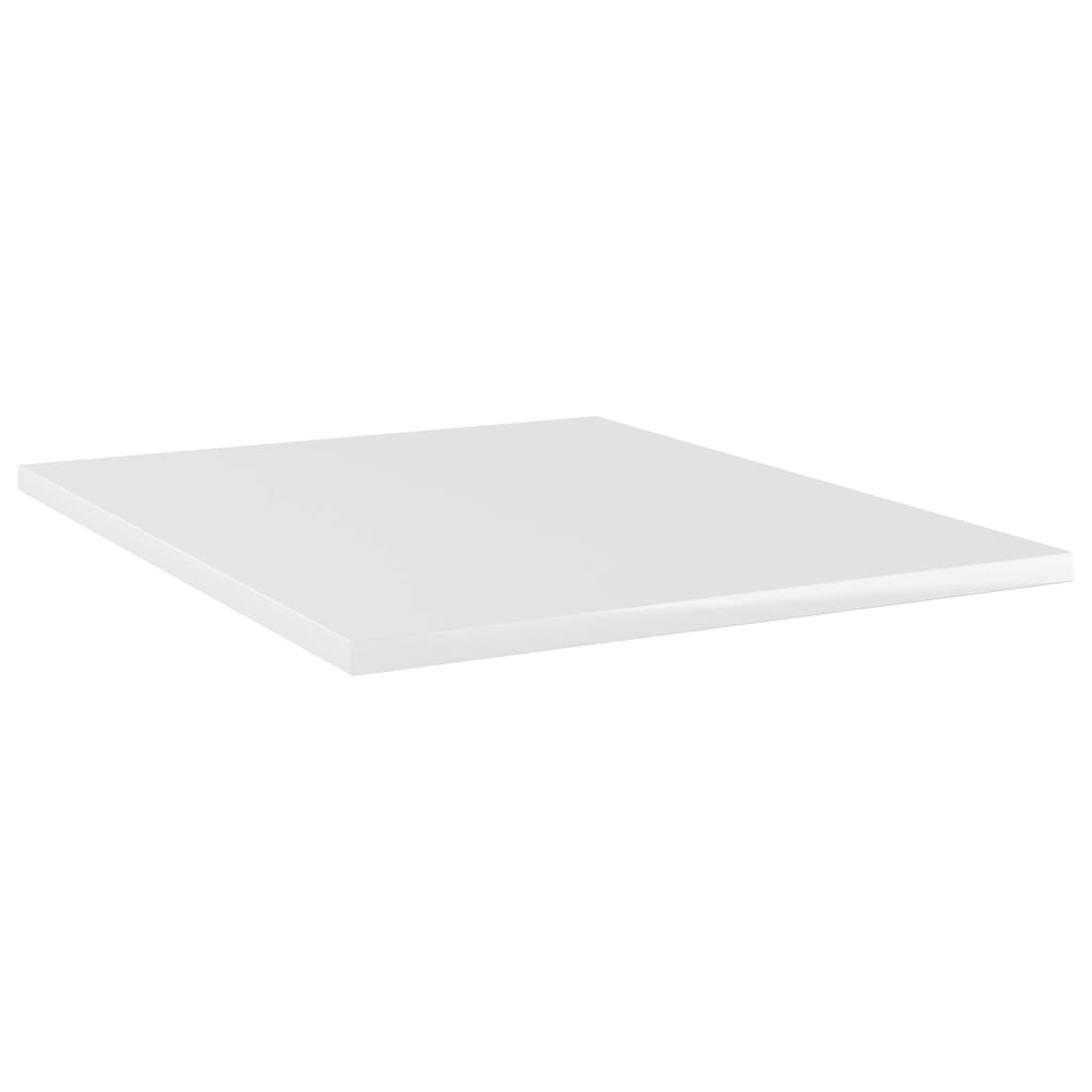 vidaXL 4 db magasfényű fehér forgácslap könyvespolc 40 x 50 x 1,5 cm