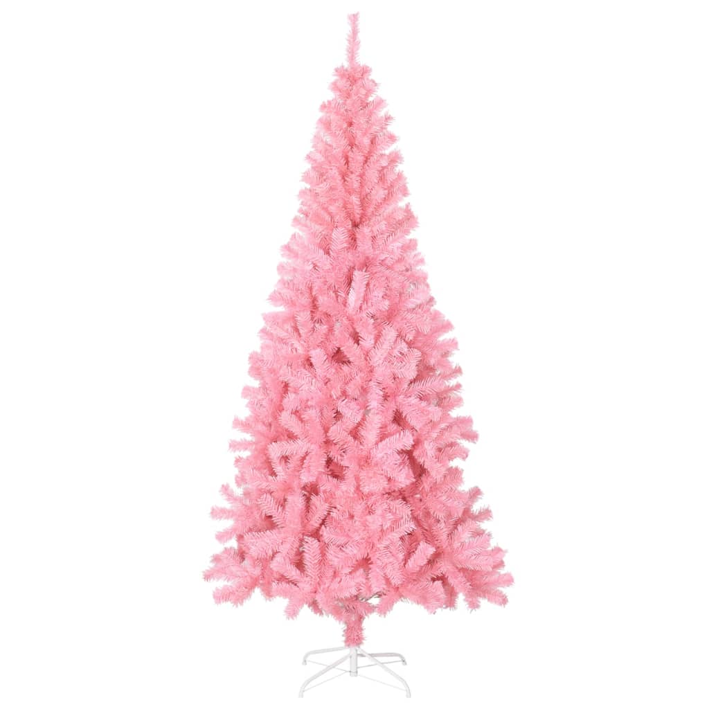 vidaXL rózsaszín PVC műkarácsonyfa állvánnyal 210 cm
