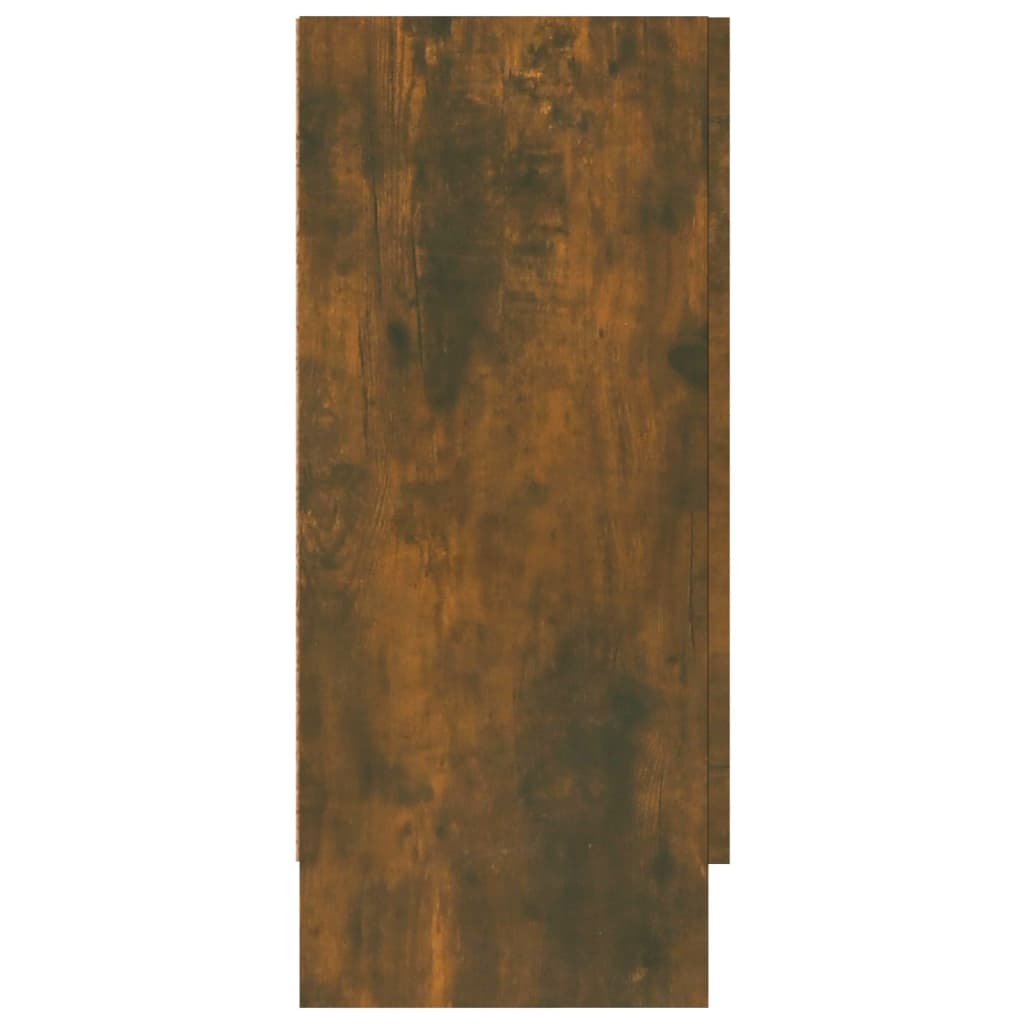 vidaXL füstös tölgy színű szerelt fa vitrinszekrény 120 x 30,5 x 70 cm
