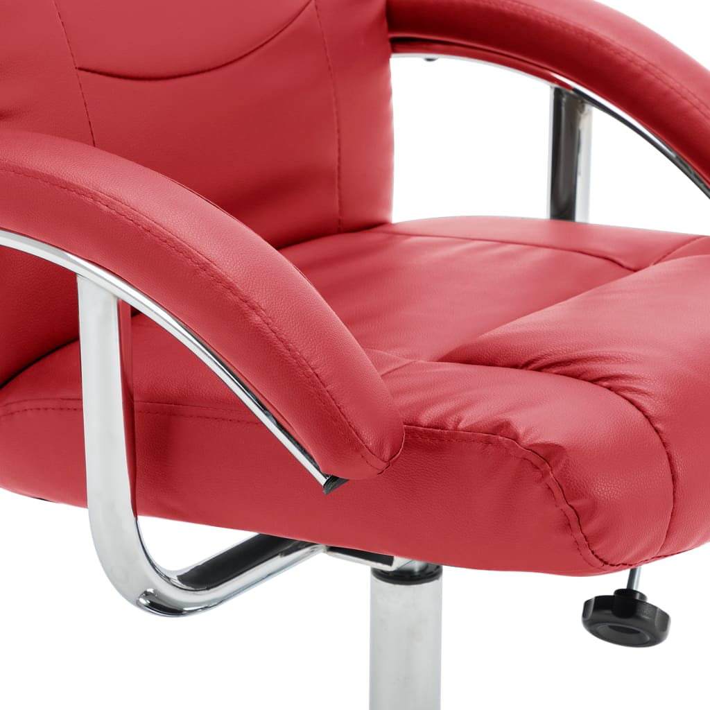 vidaXL piros dönthető műbőr fotel lábzsámollyal
