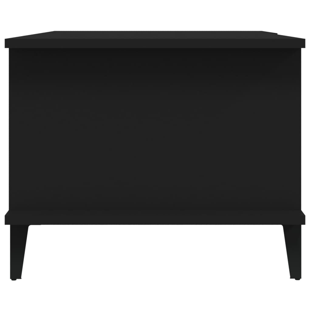 vidaXL fekete szerelt fa dohányzóasztal 90 x 50 x 40 cm