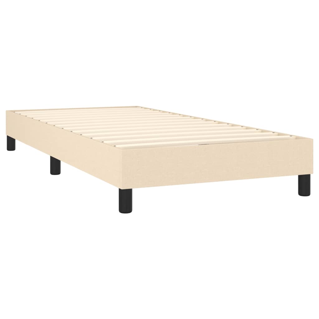 vidaXL krémszínű szövet rugós ágy matraccal 80 x 200 cm