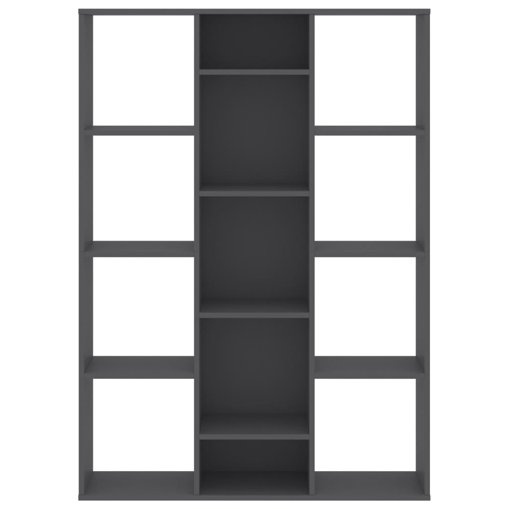 vidaXL szürke forgácslap térelválasztó/könyvszekrény 100 x 24 x 140 cm