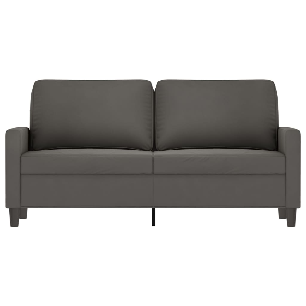 vidaXL kétszemélyes sötétszürke bársony kanapé 140 cm